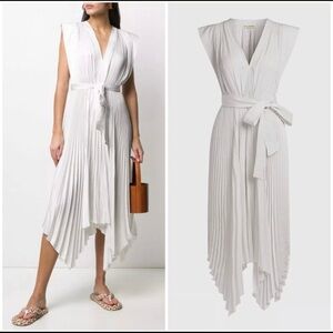 Ulla Johnson Maysha Elegant White Pleated Dress size 0 - Perfect for a Wedding